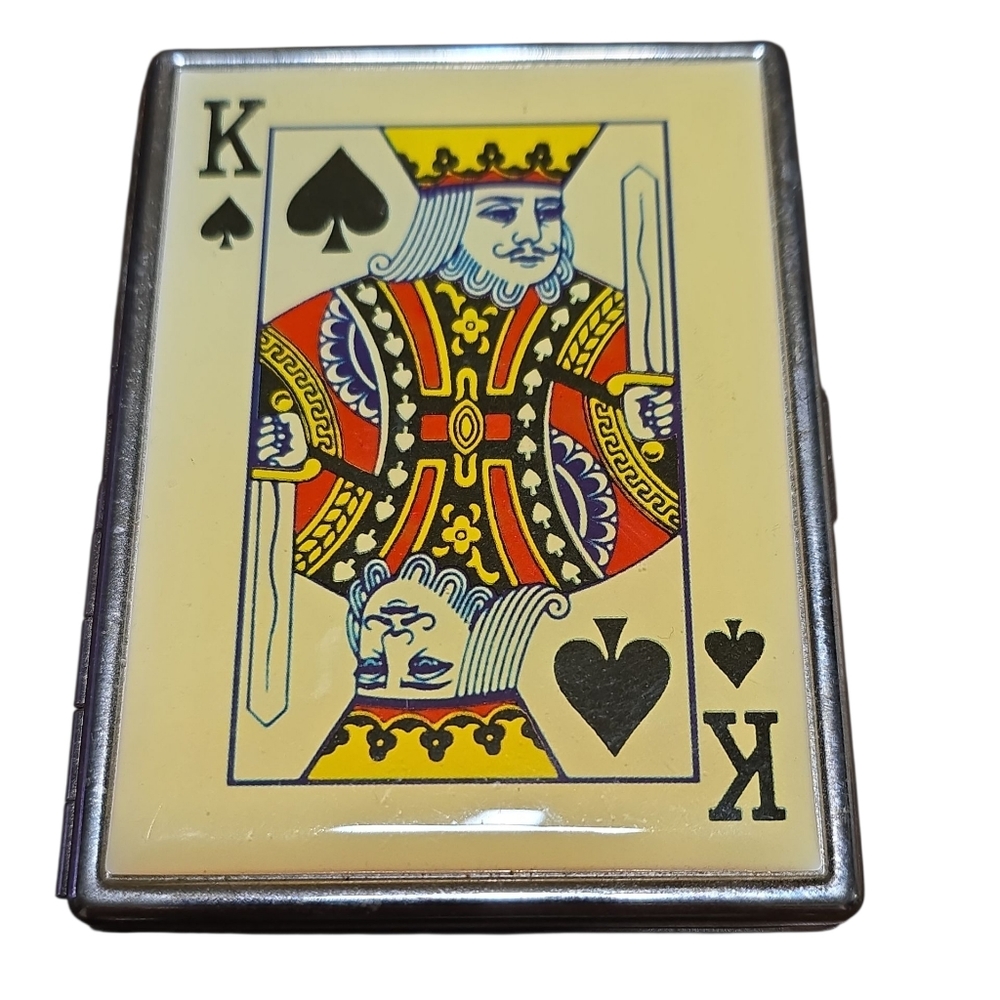 King of Spades Metal Holder Of Stuff and Things and What Not Uses Pre Owned L6